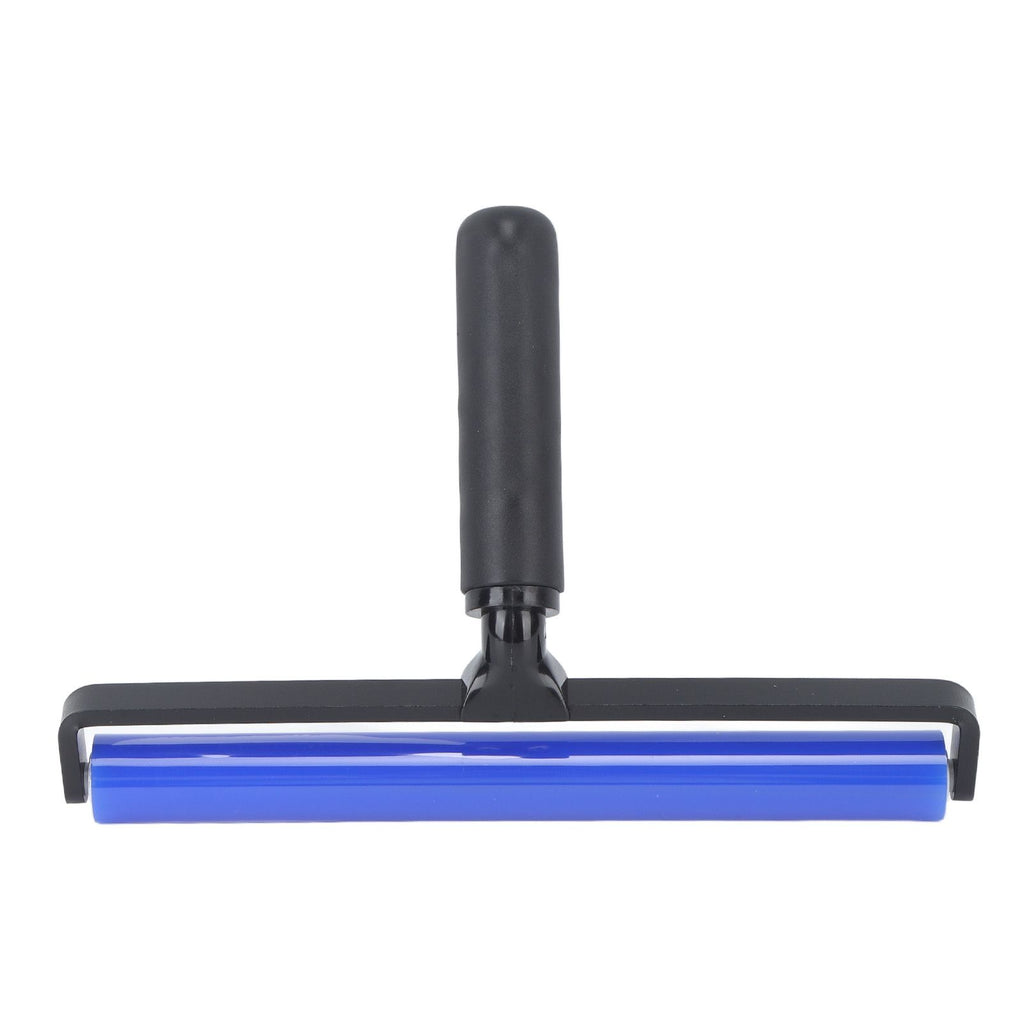Static Roller Dust Removal Roller Super Sticky Blue Silicone Soft Static Action Cleaner Roller with Black Handle 4in