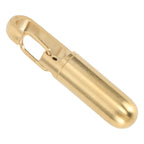 Keychain Medication Box Single Chamber Stainless Steel Keychain Medicine Organizer for Outdoor Travel Camping Gold