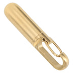 Keychain Medication Box Single Chamber Stainless Steel Keychain Medicine Organizer for Outdoor Travel Camping Gold