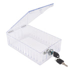 Thermostat Lock Box Large Universal Home Locking Thermostat Guard Clear Cover with Key for Thermostat On Wall