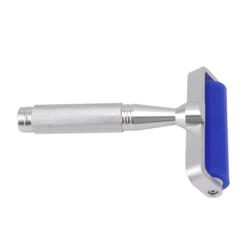 Silicone Manual Roller Cleaner Tool Laminated Static Lint Remover with Metal Handle Blue 6in
