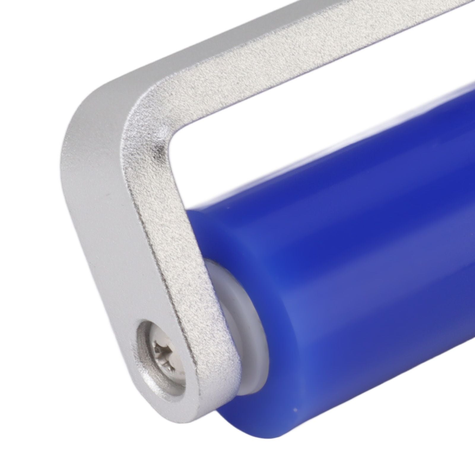 Silicone Manual Roller Cleaner Tool Laminated Static Lint Remover with Metal Handle Blue 6in