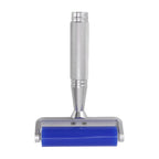 Silicone Manual Roller Cleaner Tool Laminated Static Lint Remover with Metal Handle Blue 8in