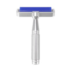 Silicone Manual Roller Cleaner Tool Laminated Static Lint Remover with Metal Handle Blue 8in