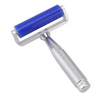 Silicone Manual Roller Cleaner Tool Laminated Static Lint Remover with Metal Handle Blue 8in