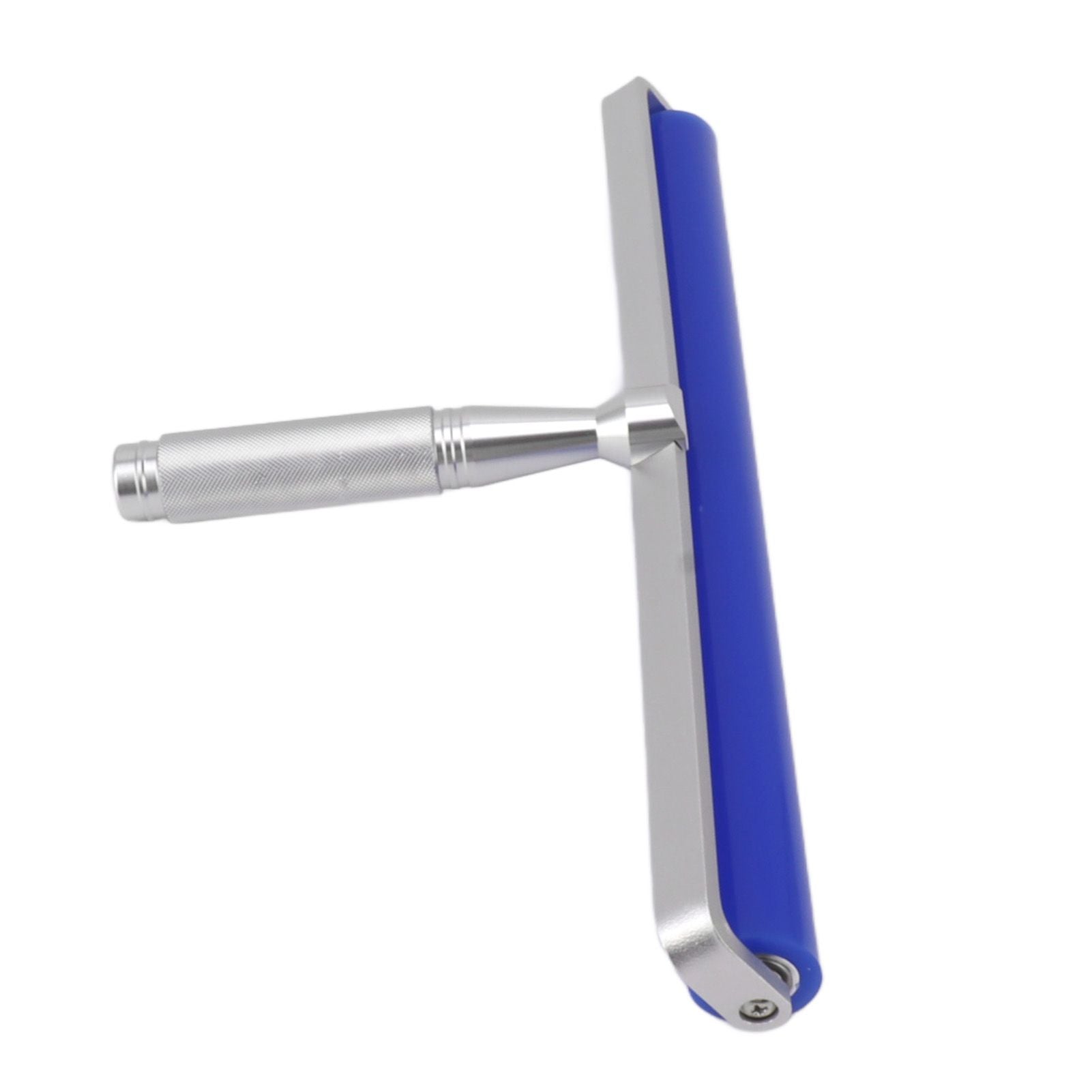 Silicone Manual Roller Cleaner Tool Laminated Static Lint Remover with Metal Handle Blue 12in