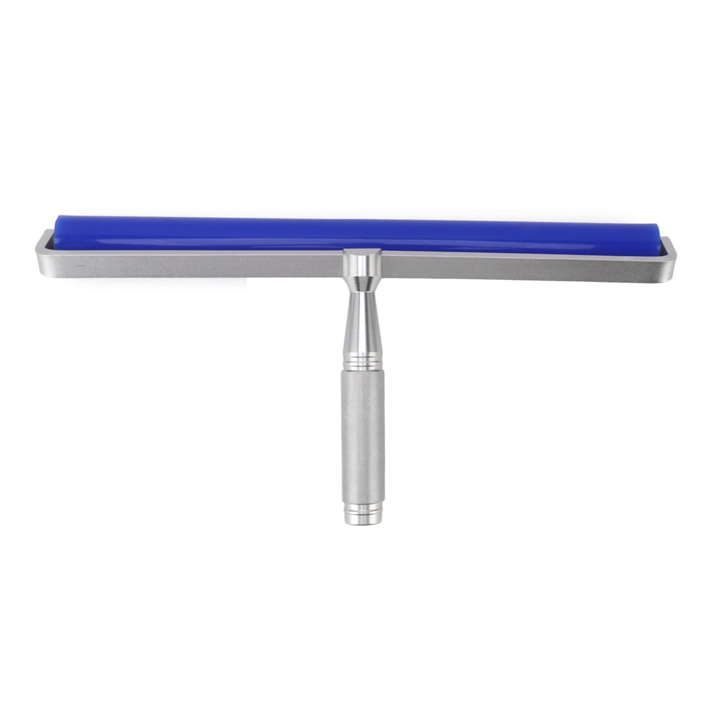 Silicone Manual Roller Cleaner Tool Laminated Static Lint Remover with Metal Handle Blue 12in