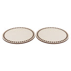 2 Pcs Wooden Crochet Bag Bottom Rounded Crochet Basket Wood Base for DIY Basket Bags