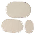 3Pcs Wooden Basket Bottom Oval Blank Solid Crochet Basket Wood Base for DIY Basket Weaving Supplies Craft Making