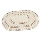 3Pcs Wooden Basket Bottom Oval Blank Solid Crochet Basket Wood Base for DIY Basket Weaving Supplies Craft Making