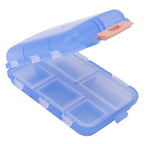 Medicine Box Medicine Case Plastic Waterproof 10 Compartments Buckle Lock Weekly Portable Medicine Container Blue