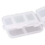 Medicine Box Medicine Case Plastic Waterproof 10 Compartments Buckle Lock Weekly Portable Medicine Container White