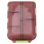 Medicine Box Medicine Case Plastic Waterproof 10 Compartments Buckle Lock Weekly Portable Medicine Container Purple
