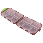 Medicine Box Medicine Case Plastic Waterproof 10 Compartments Buckle Lock Weekly Portable Medicine Container Purple