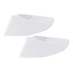 2pcs Wall Mount Floating Corner Shelves Quarter Round Hanging Corner Shelves for Bedrooms Living Rooms Shower Room Transparent
