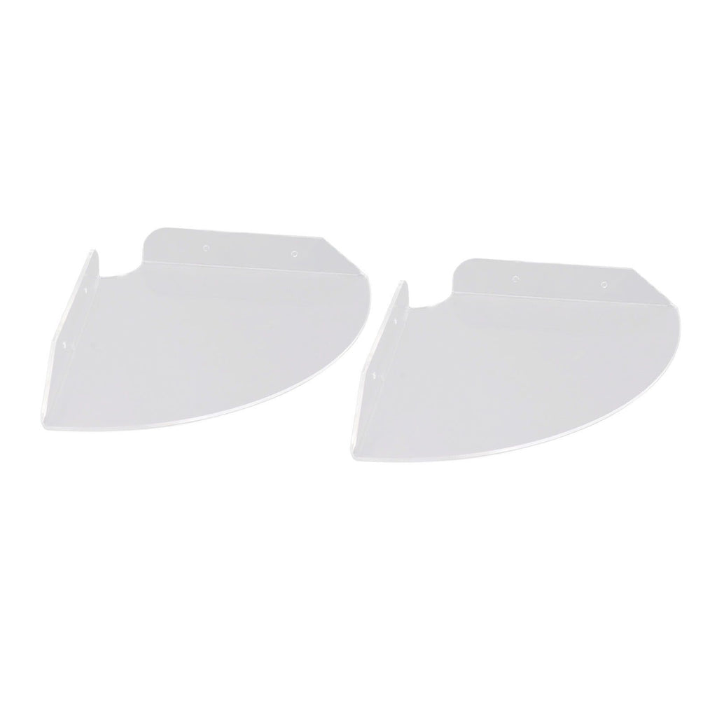 2pcs Wall Mount Floating Corner Shelves Quarter Round Hanging Corner Shelves for Bedrooms Living Rooms Shower Room Transparent