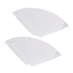 2pcs Wall Mount Floating Corner Shelves Quarter Round Hanging Corner Shelves for Bedrooms Living Rooms Shower Room Transparent
