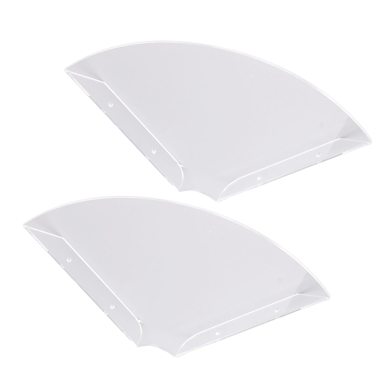 2pcs Wall Mount Floating Corner Shelves Quarter Round Hanging Corner Shelves for Bedrooms Living Rooms Shower Room Transparent