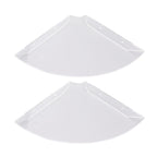 2pcs Wall Mount Floating Corner Shelves Quarter Round Hanging Corner Shelves for Bedrooms Living Rooms Shower Room Transparent