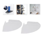 2pcs Wall Mount Floating Corner Shelves Quarter Round Hanging Corner Shelves for Bedrooms Living Rooms Shower Room Transparent