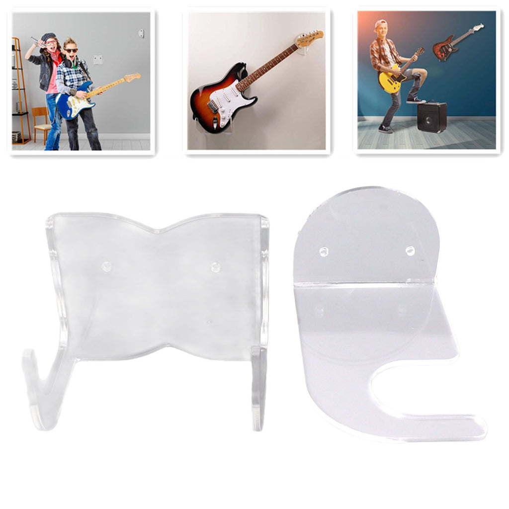 Electric Guitar Wall Mount Sturdy Acrylic Seamless High Stability Electric Guitar Hanger for Display Storage