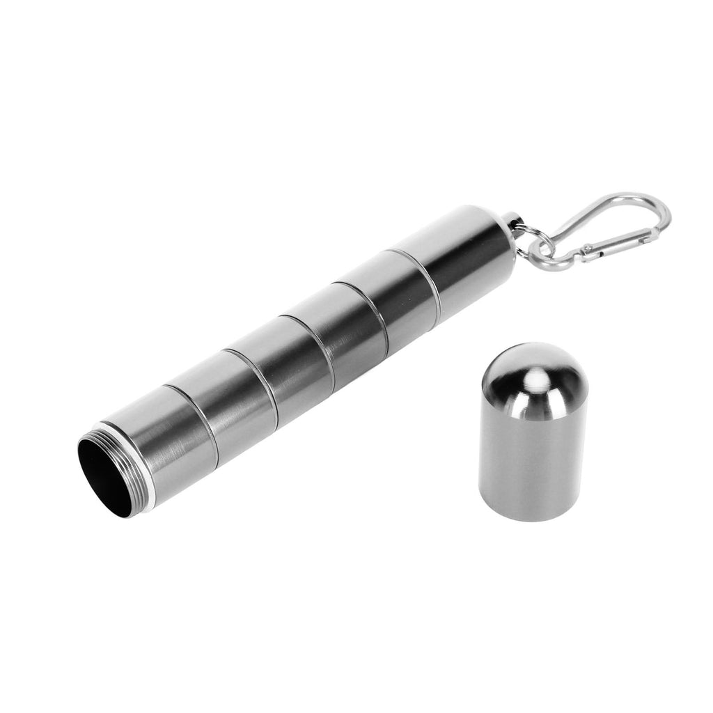 Cigar Tube Aluminum Alloy Waterproof Detachable Sealed Lightweight Cigar Case Tube for Daily Use Silver