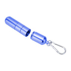 Portable Keychain Cigarette Case Aluminum Alloy Cigarette Tube Smoking Accessories for 10pcs 5.5mm Fine Cigarettes Blue