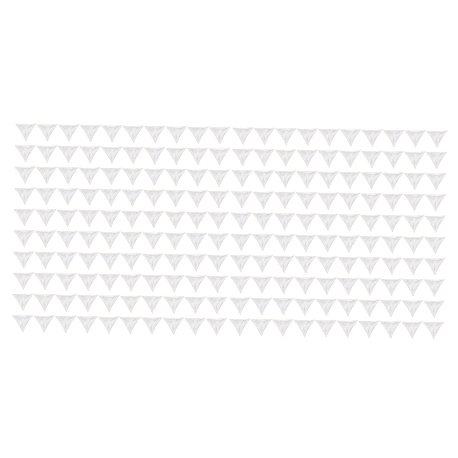 200pcs Inside Corner Dust Guards Clear Triangular Anti Collision Dust Proof Table Corner Guards for Stairs Closets Cabinets Drawers