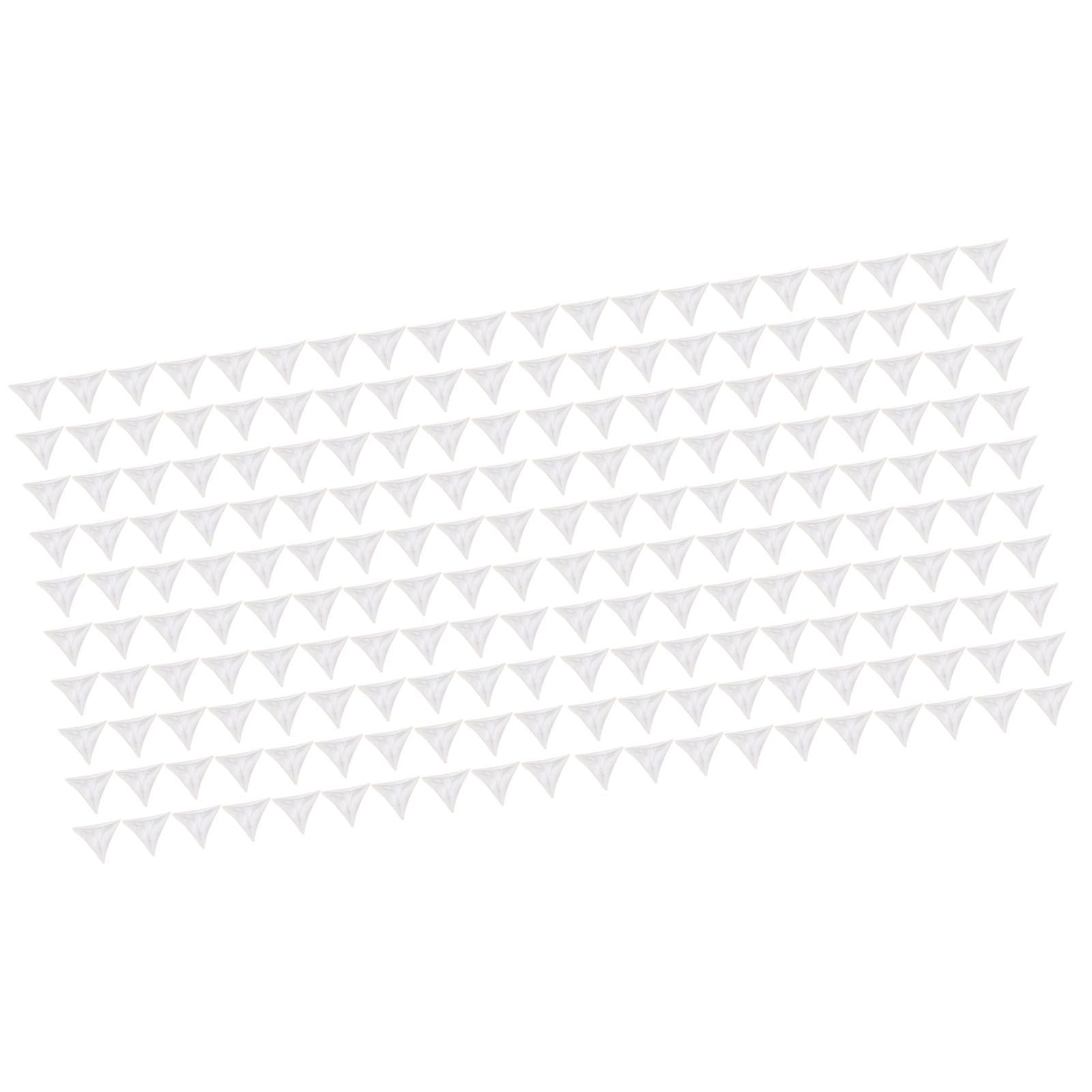 200pcs Inside Corner Dust Guards Clear Triangular Anti Collision Dust Proof Table Corner Guards for Stairs Closets Cabinets Drawers