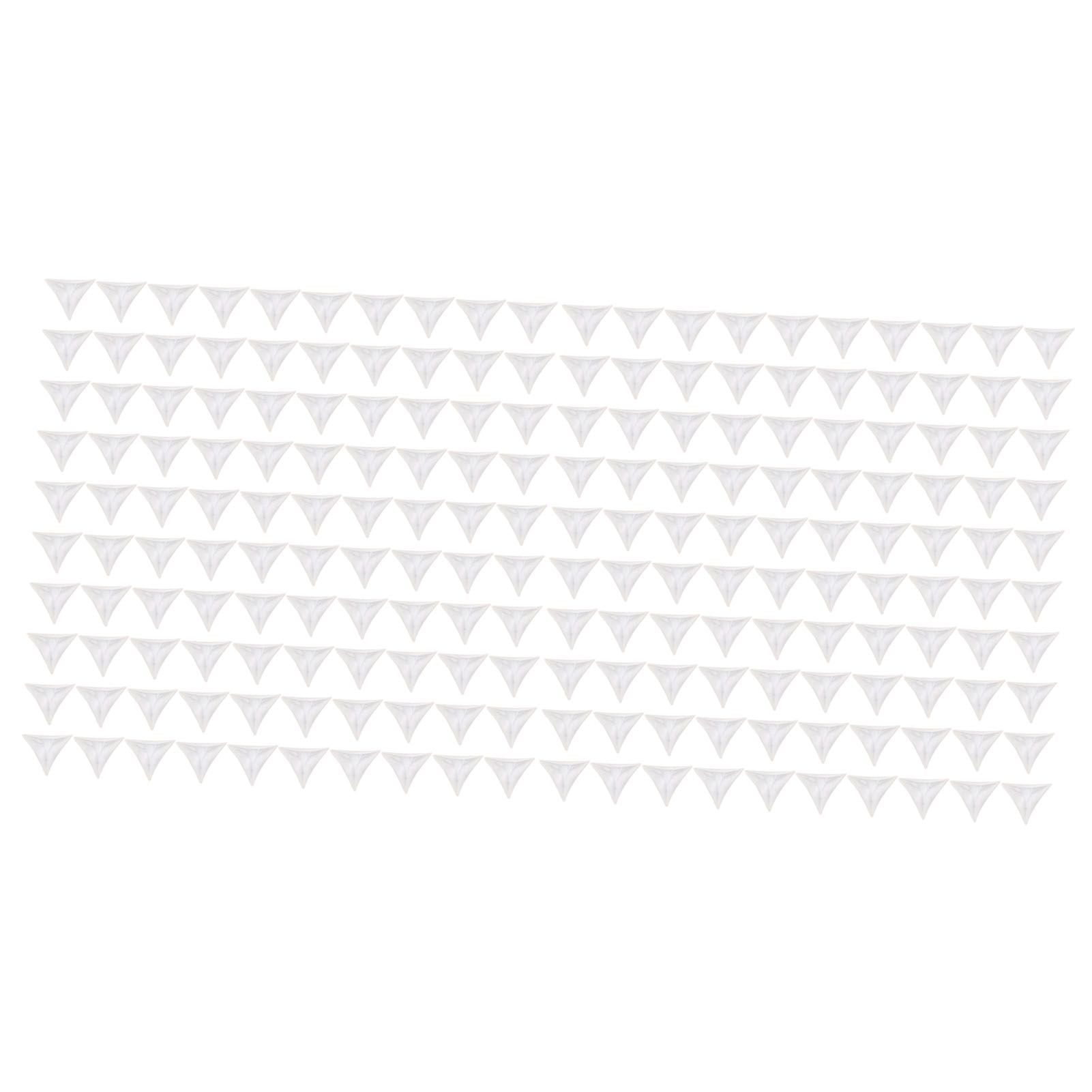 200pcs Inside Corner Dust Guards Clear Triangular Anti Collision Dust Proof Table Corner Guards for Stairs Closets Cabinets Drawers