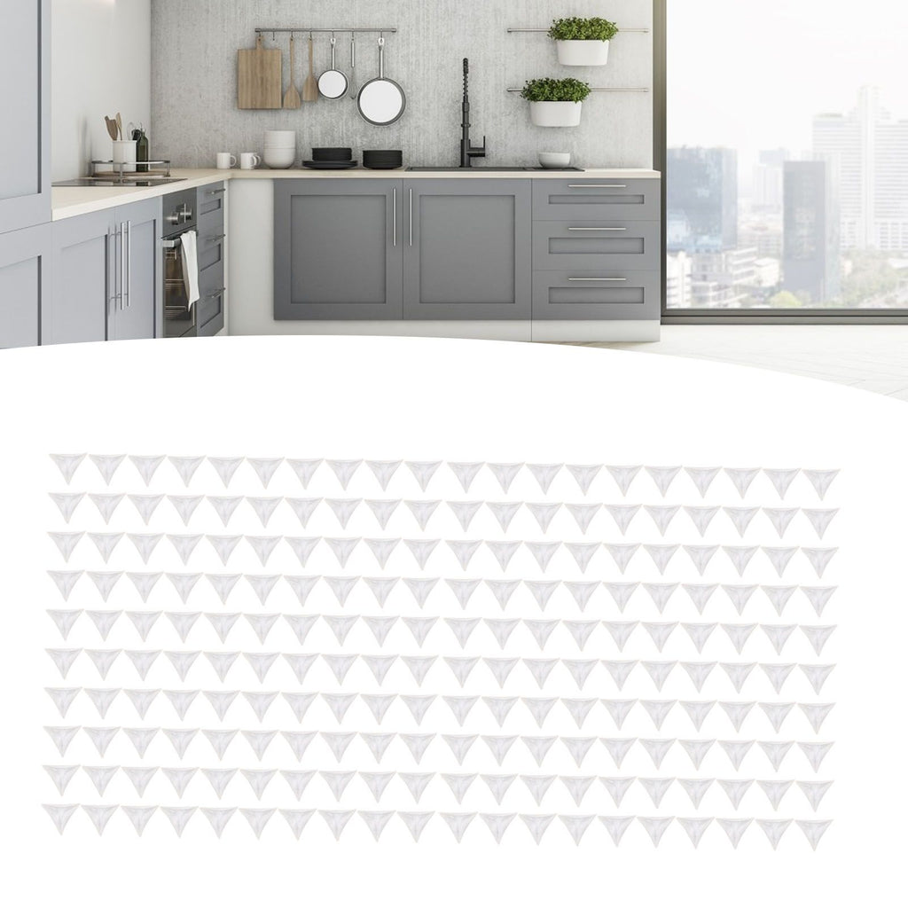 200pcs Inside Corner Dust Guards Clear Triangular Anti Collision Dust Proof Table Corner Guards for Stairs Closets Cabinets Drawers