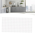 200pcs Inside Corner Dust Guards Clear Triangular Anti Collision Dust Proof Table Corner Guards for Stairs Closets Cabinets Drawers