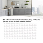 200pcs Inside Corner Dust Guards Clear Triangular Anti Collision Dust Proof Table Corner Guards for Stairs Closets Cabinets Drawers