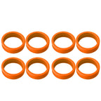 8PCS Luggage Suitcase Wheels Covers Noise Canceling Shock Absorbing Trolley Case Silicone Caster Protection Cover Orange