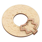 Wooden Music Circle Wheel Educational Rugged Adjustable Durable Circle of Fifths Wheel for Musician