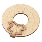 Wooden Music Circle Wheel Educational Rugged Adjustable Durable Circle of Fifths Wheel for Musician