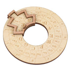 Wooden Music Circle Wheel Educational Rugged Adjustable Durable Circle of Fifths Wheel for Musician