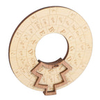 Wooden Music Circle Wheel Educational Rugged Adjustable Durable Circle of Fifths Wheel for Musician