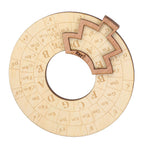 Wooden Music Circle Wheel Educational Rugged Adjustable Durable Circle of Fifths Wheel for Musician