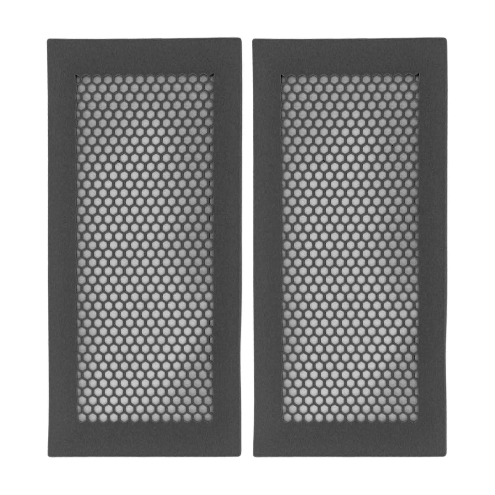 2Pcs Baby Proof Vent Cover Child Proof Safe Soft Silicone for Home Floor Catch Debris Hair Insect Black