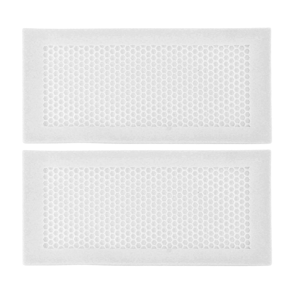 2Pcs Baby Proof Vent Cover Child Proof Safe Soft Silicone for Home Floor Catch Debris Hair Insect White