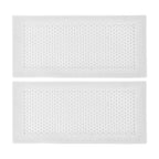 2Pcs Baby Proof Vent Cover Child Proof Safe Soft Silicone for Home Floor Catch Debris Hair Insect White