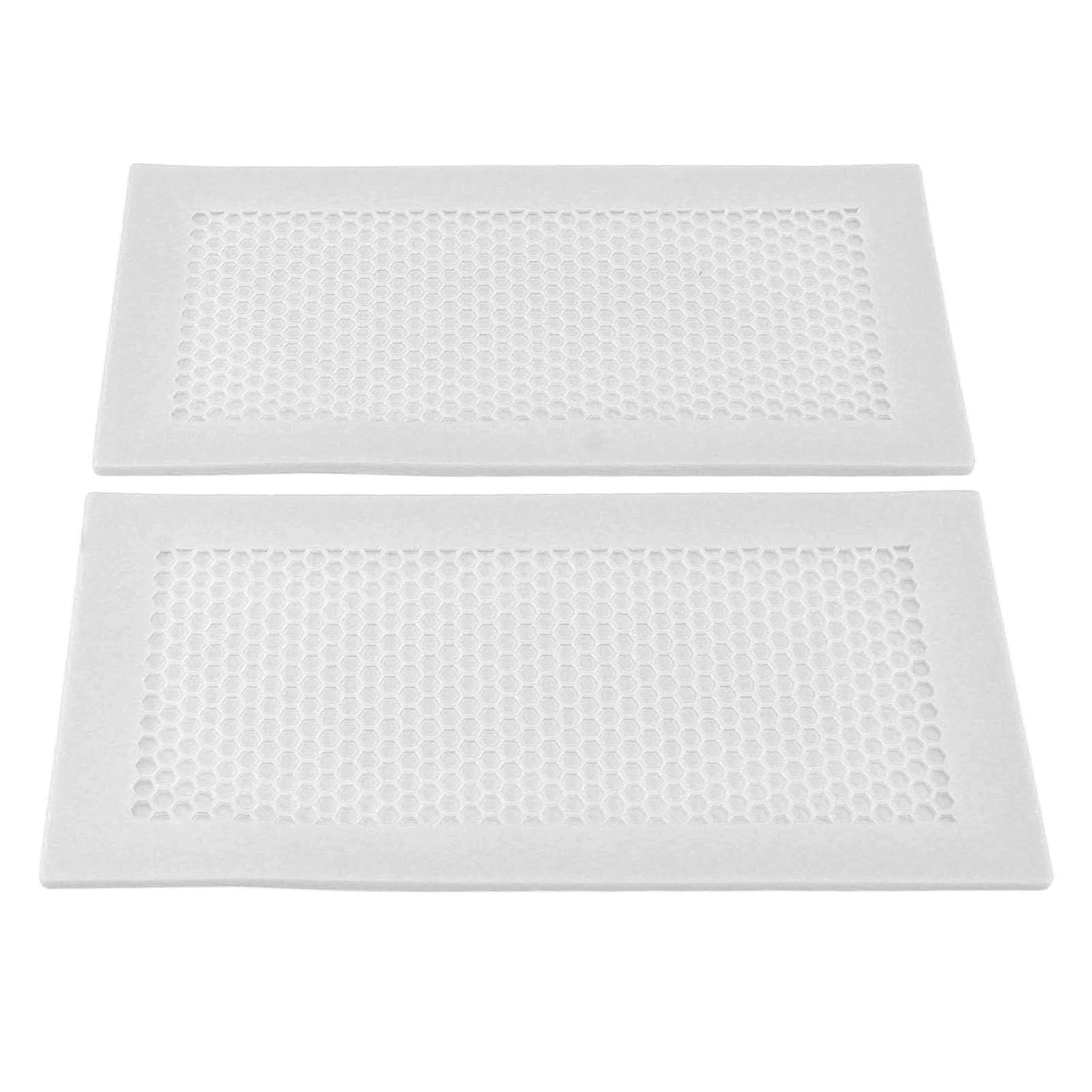 2Pcs Baby Proof Vent Cover Child Proof Safe Soft Silicone for Home Floor Catch Debris Hair Insect White