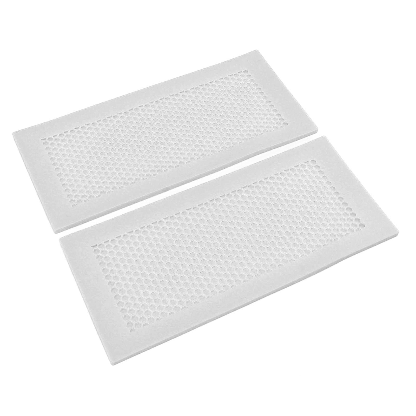 2Pcs Baby Proof Vent Cover Child Proof Safe Soft Silicone for Home Floor Catch Debris Hair Insect White