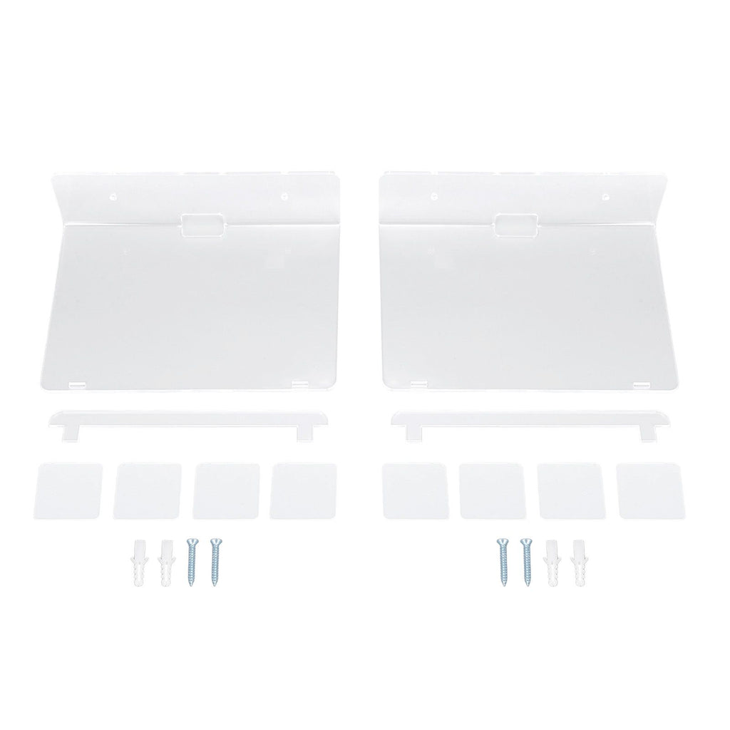 2PCS Floating Shelf Acrylic Wall Shelf Easy Installation Wall Mount for Speaker Monitor Living Room Wall Decor