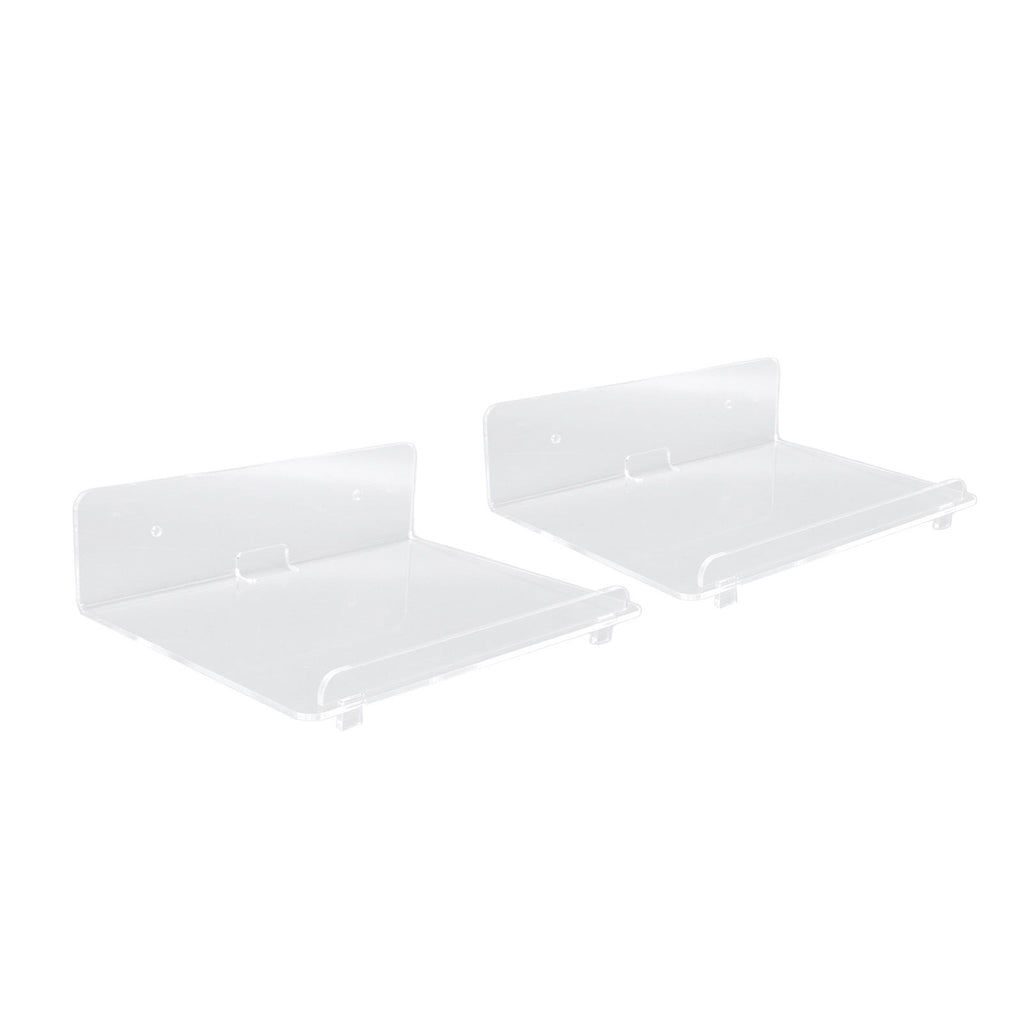 2PCS Floating Shelf Acrylic Wall Shelf Easy Installation Wall Mount for Speaker Monitor Living Room Wall Decor