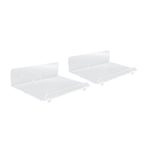 2PCS Floating Shelf Acrylic Wall Shelf Easy Installation Wall Mount for Speaker Monitor Living Room Wall Decor