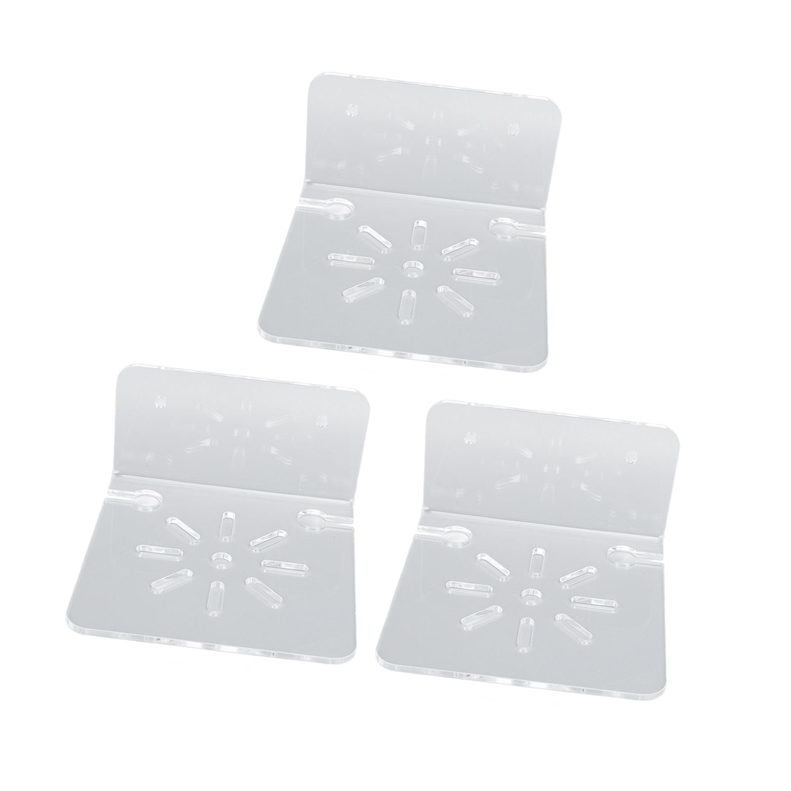 3pcs Acrylic Small Wall Shelf Floating Shelf for Security Cameras Clear Wall Shelves for Security Camera Speaker
