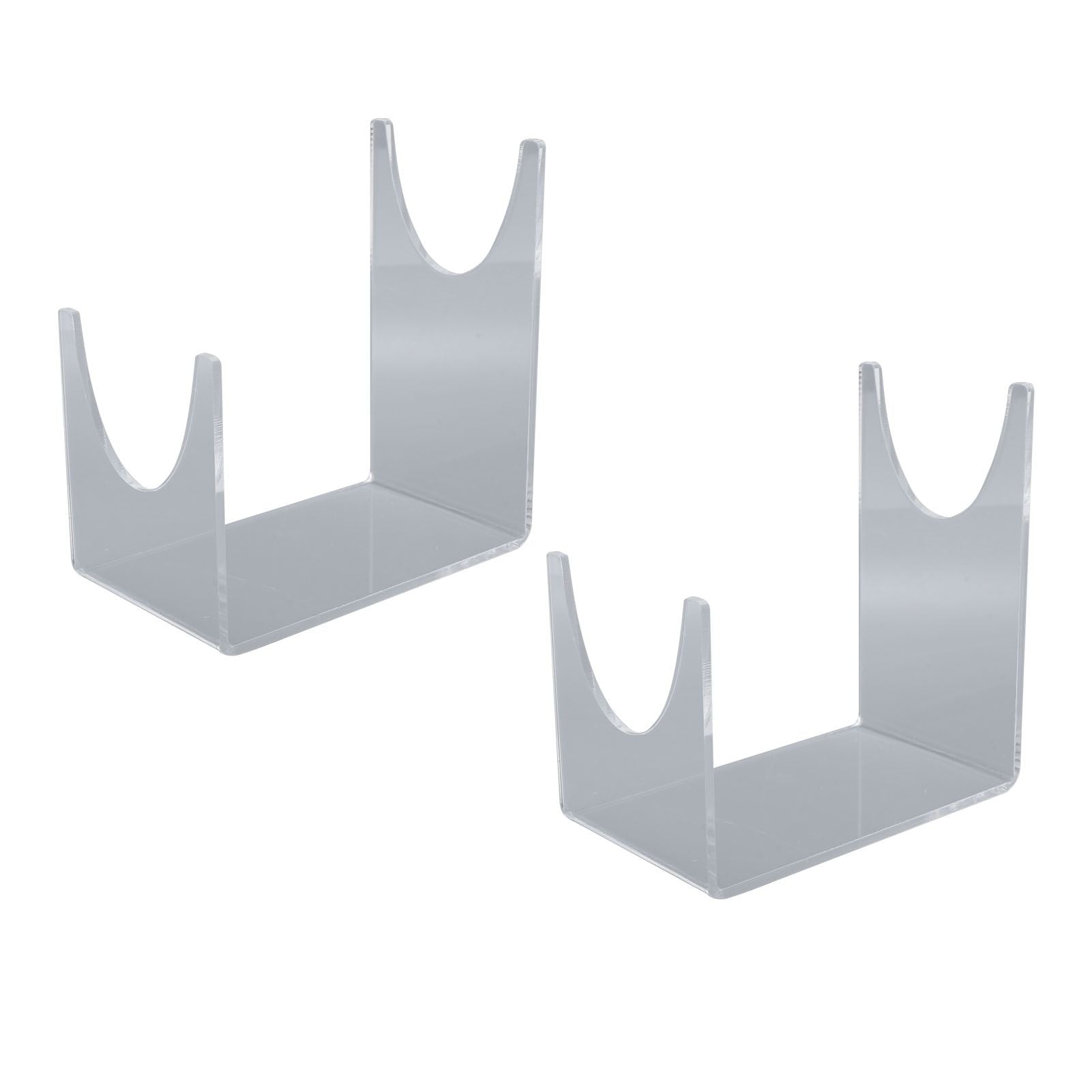 2pcs Acrylic Shofar Stand Clear Transparent Shofar Stand Sturdy Shofar Holder for Home Office Decor
