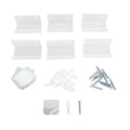 6Pcs Wall Mount Vinyl Record Shelf Clear Clear Acrylic Record CD Storage Rack Floating Wall Shelves for Bathroom Bedroom Living Room Kitchen